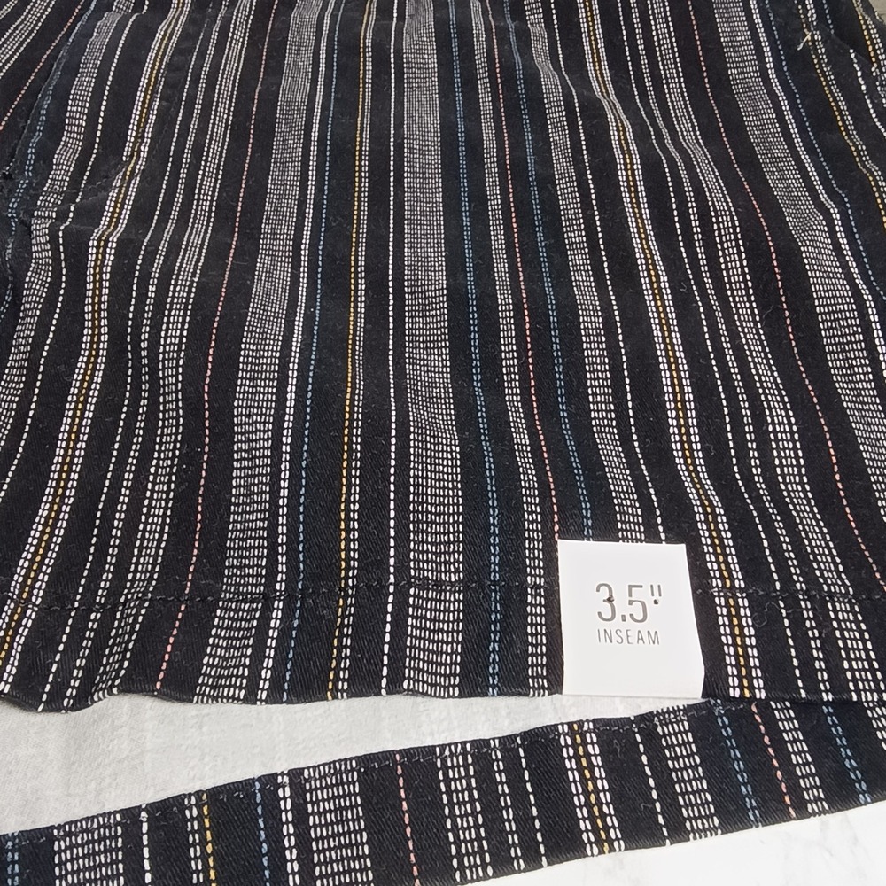 a.n.a. ANA A New Approach Shorts Womens 16 Black White Stripe Mid Rise Twill NWT - Picture 5 of 9